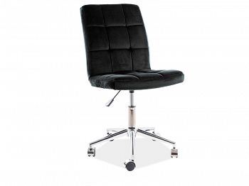 Fotel obrotowy, biurowy Q-020 velvet czarny
