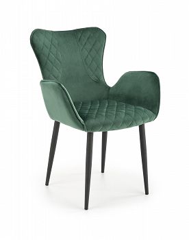 Krzesło tapicerowane K427 velvet zielony