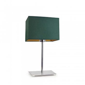 Lampa stołowa AMALFI Gold chrom, abażur zielony