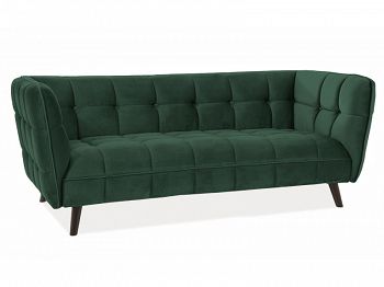 Sofa CASTELLO 3 velvet ciemny zielony