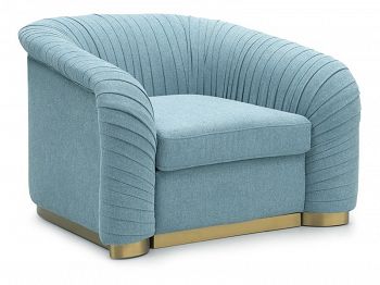 Fotel tapicerowany MELVA  niebieski