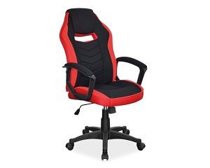 Fotel obrotowy, krzesło biurowe CAMARO czerwony, czarny