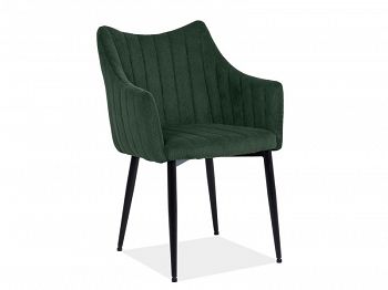 Krzesło tapicerowane MONTE sztruks zielony