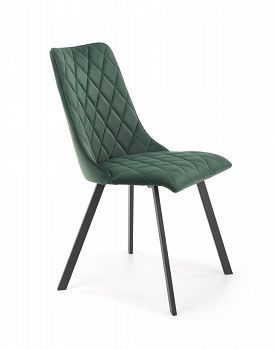 Krzesło tapicerowane K450 velvet zielony