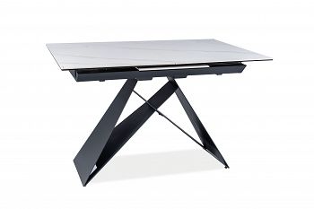 Stół rozkładany WESTIN SC biały marmur 120-160 cm