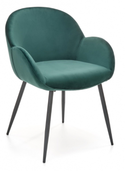 Krzesło tapicerowane K480 velvet zielony