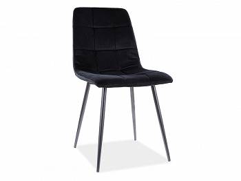 Krzesło tapicerowane Mila velvet MATT czarny
