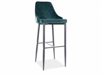 Hoker, krzesło barowe TRIX B H-1 velvet zielony