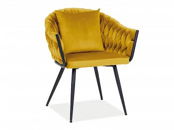 Krzesło tapicerowane NUVO velvet curry