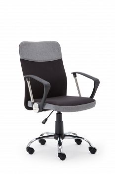 Fotel obrotowy krzesło biurowe TOPIC czarny popiel