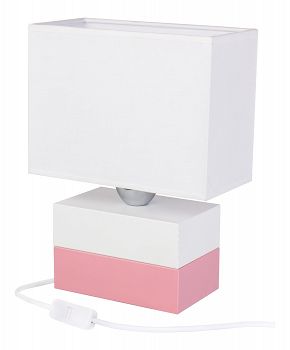 Lampka stołowa COLORATO biało różowa
