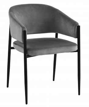 Krzesło tapicerowane SARANO velvet ciemny szary