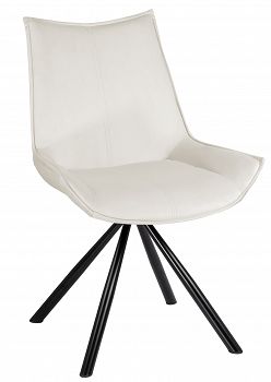 Krzesło tapicerowane welurowe VENTO velvet jasny beż