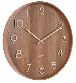 Zegar ścienny PURE ciemny brązowy 40 cm