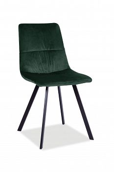 Krzesło tapicerowane TOLEDO velvet zielony