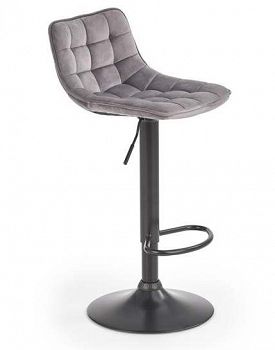 Hoker, krzesło barowe H95 velvet popielaty