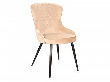 Krzesło tapicerowane LOTUS velvet beżowy