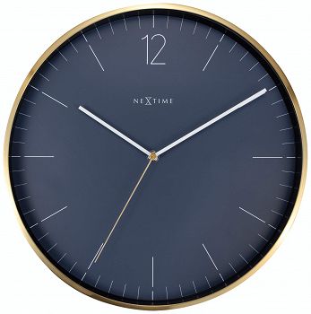 Zegar ścienny  Essential Gold niebieski by Nextime