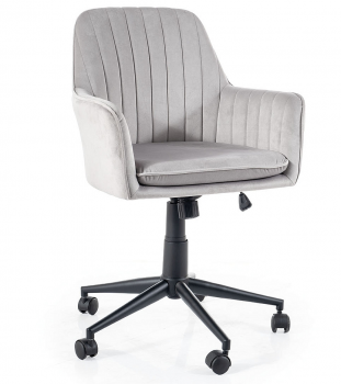 Fotel obrotowy krzesło biurowe Q-886 velvet jasny szary