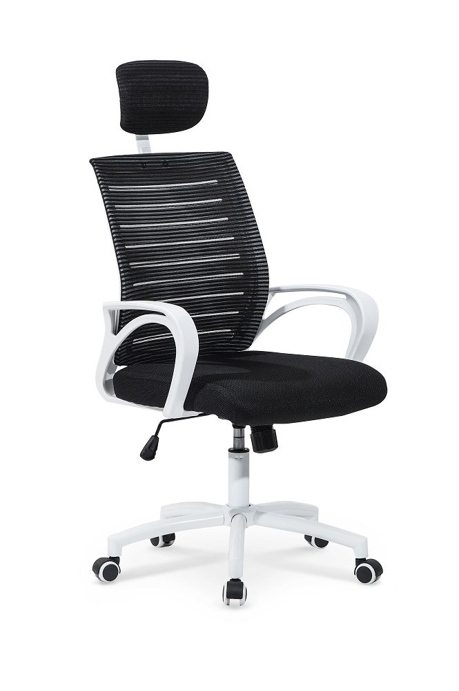 Fotel obrotowy, biurowy SOCKET czarny, biały