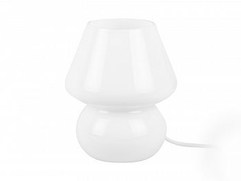 Lampa stołowa GLASS VINTAGE biała