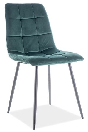 Krzesło tapicerowane MILA velvet zielony