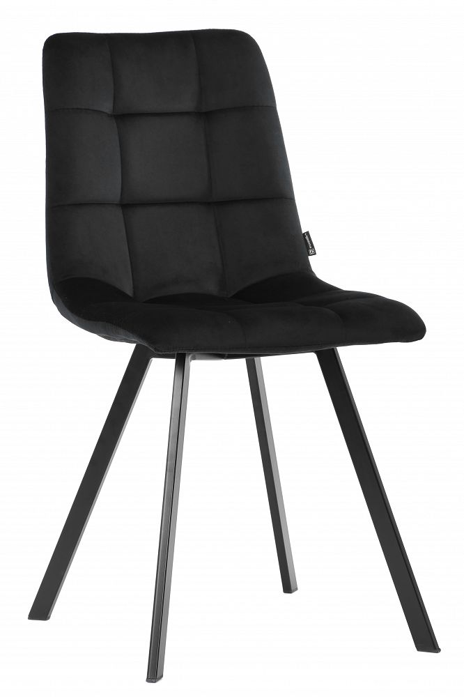 Krzesło tapicerowane MALAGA velvet czarny