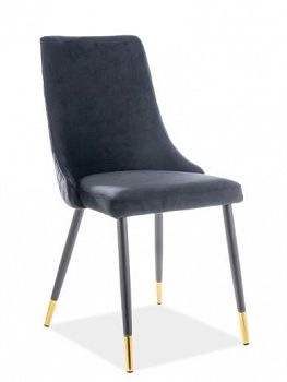 Krzesło tapicerowane PIANO velvet czarny
