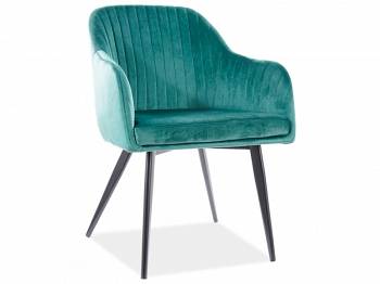 Krzesło tapicerowane ELINA velvet zielony