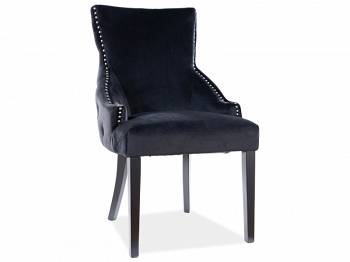 Krzesło tapicerowane GEORGE velvet czarny