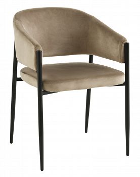 Krzesło tapicerowane SARANO velvet beżowy