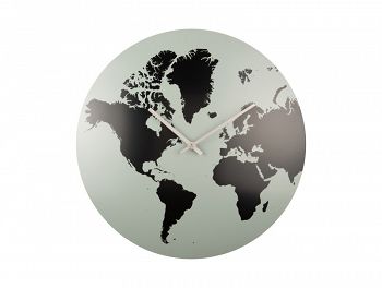 Zegar ścienny WORLD MAP zielony