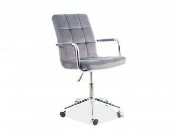 Fotel obrotowy, krzesło biurowe Q-022 velvet grey
