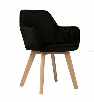 Krzesło tapicerowane MONACO velvet czarny