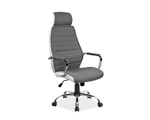 Fotel obrotowy, krzesło biurowy Q-035 szary, biały