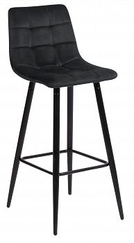 Hoker, krzesło barowe Tore velvet czarny