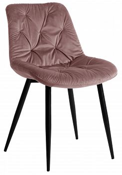Krzesło tapicerowane MALMO velvet róż antyczny 