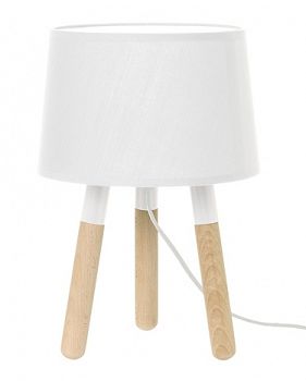 Lampa stołowa ORBIT wood biała