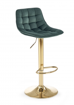 Hoker krzesło barowe H120 zielony, złoty