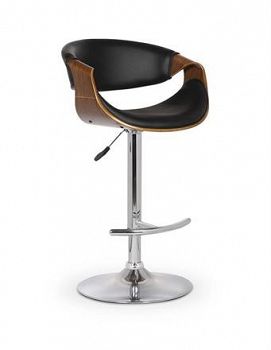 Hoker, krzesło barowe H100  orzechowy/czarny