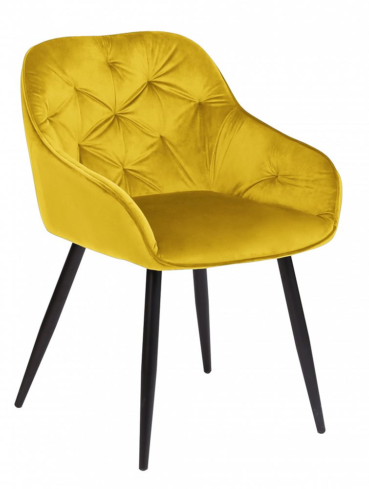 Krzesło tapicerowane Loren yellow