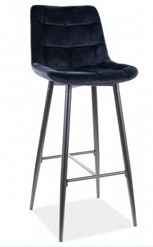 Hoker, krzesło barowe Chic H-1 velvet czarny