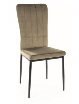 Krzesło tapicerowane welurowe VIGO oliwka