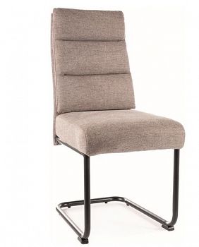 Krzesło tapicerowane BERRY beż 34, czarny stelaż
