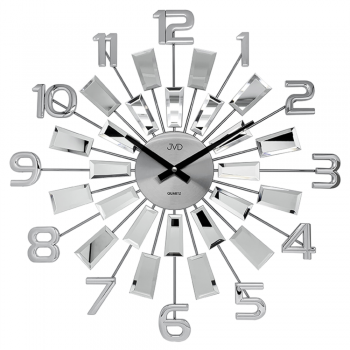Zegar ścienny  HT100.3 srebrny z efektem lustra