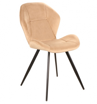 Krzesło tapicerowane GINGER velvet beżowy