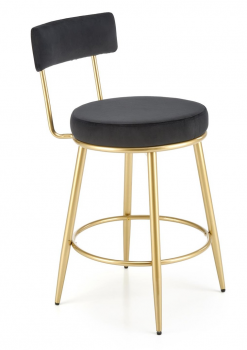 Hoker, krzesło barowe H115 velvet czarny