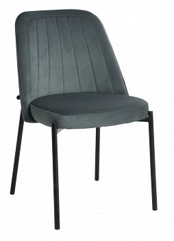 Krzesło welurowe EMO szary