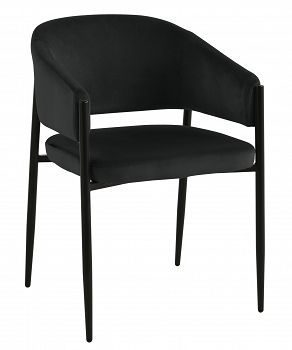 Krzesło tapicerowane SARANO velvet czarny