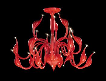 Lampa wisząca Swan 18A red by Italux